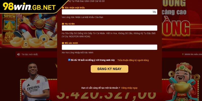 Đăng Ký 98win 1 Những điều kiện quan trọng trước khi đăng ký 98WIN