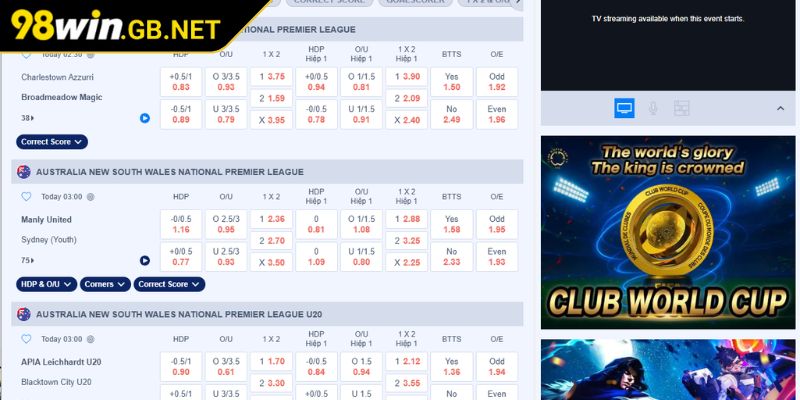 E-sports 98WIN - Sảnh Cược Thể Thao Điện Tử Đẳng Cấp 2025 3 Các loại kèo được ưa chuộng tại sảnh cược E-sports 98WIN