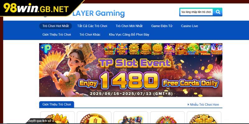 Sảnh TP 98win – Điểm đến lý tưởng cho tín đồ mê slot game 1 Tổng quan về sảnh TP 98win